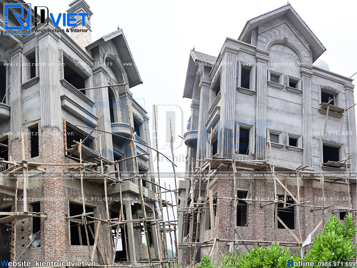 thiết kế biệt thự tân cổ điển 3 tầng mái Thái 8,5x12m tại Phú Thọ (6)