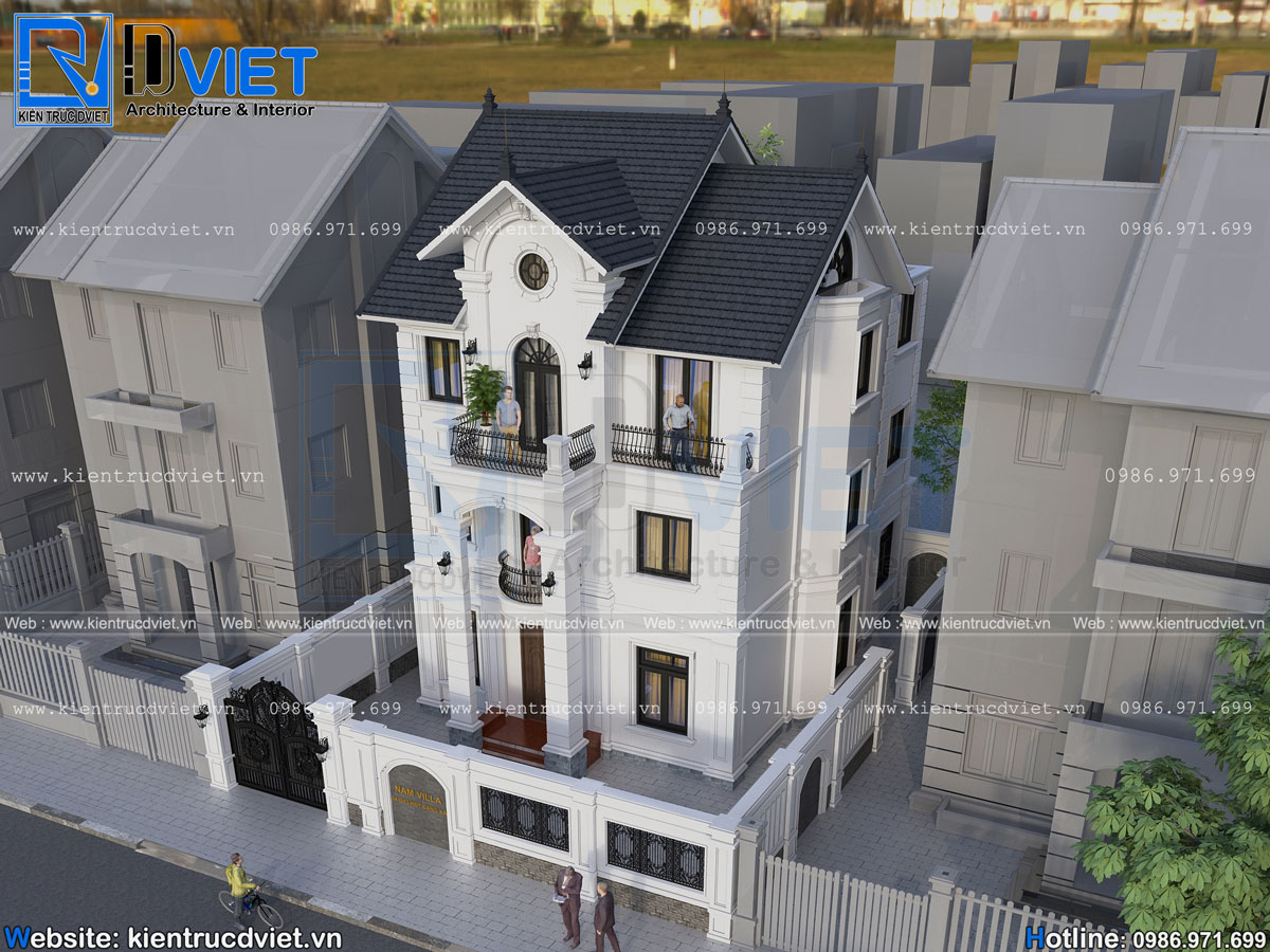 thiết kế cải tạo biệt thự tân cổ điển 3 tầng 8,5x10m tại khu đô thị Đặng Xá - Gia Lâm - Hà Nội (6)