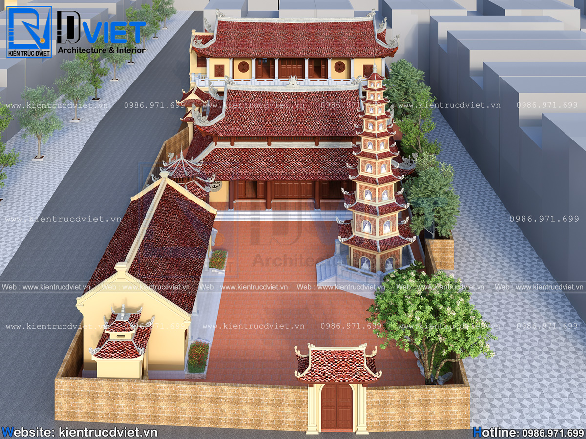 thiết kế cải tạo chùa tại Phúc Thọ - Hà Nội (3)