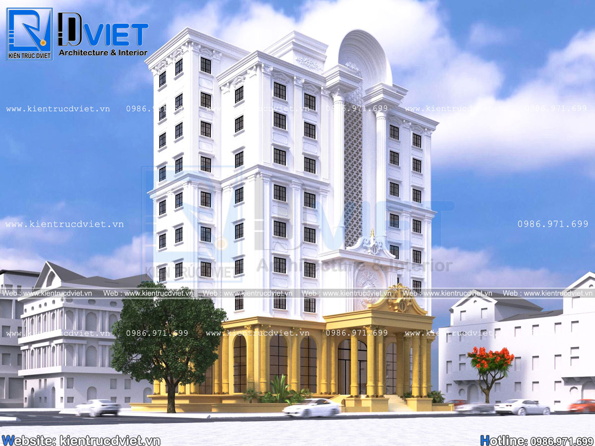 Thiết kế khách sạn tân cổ điển 9 tầng 20x15m tiêu chuẩn 5 sao tại ...