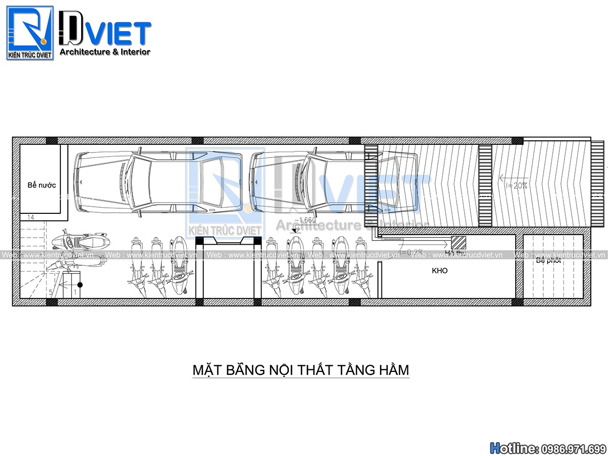 mặt bằng nhà ống 4 tầng 1 tum hiện đại kết hợp kinh doanh 5x14m tại Hà Nội (5)