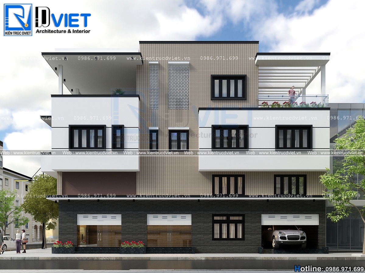 thiet ke nha ong (nha pho) 3 tang 2 mat tien hien dai 7,5x18m tai Son La (4)