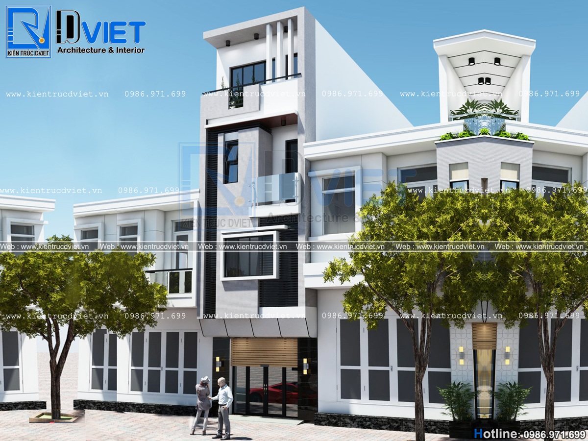 Mẫu thiết kế nhà ống hiện đại 4 tầng đẹp