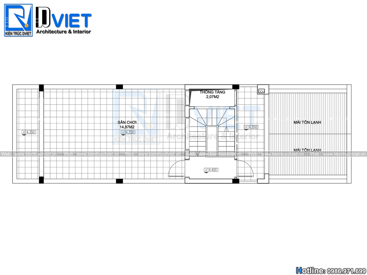 thiết kế mặt bằng nhà ống hiện đại 4 tầng 1 tum 5x15m kết hợp kinh doanh tại Hưng Yên (9)