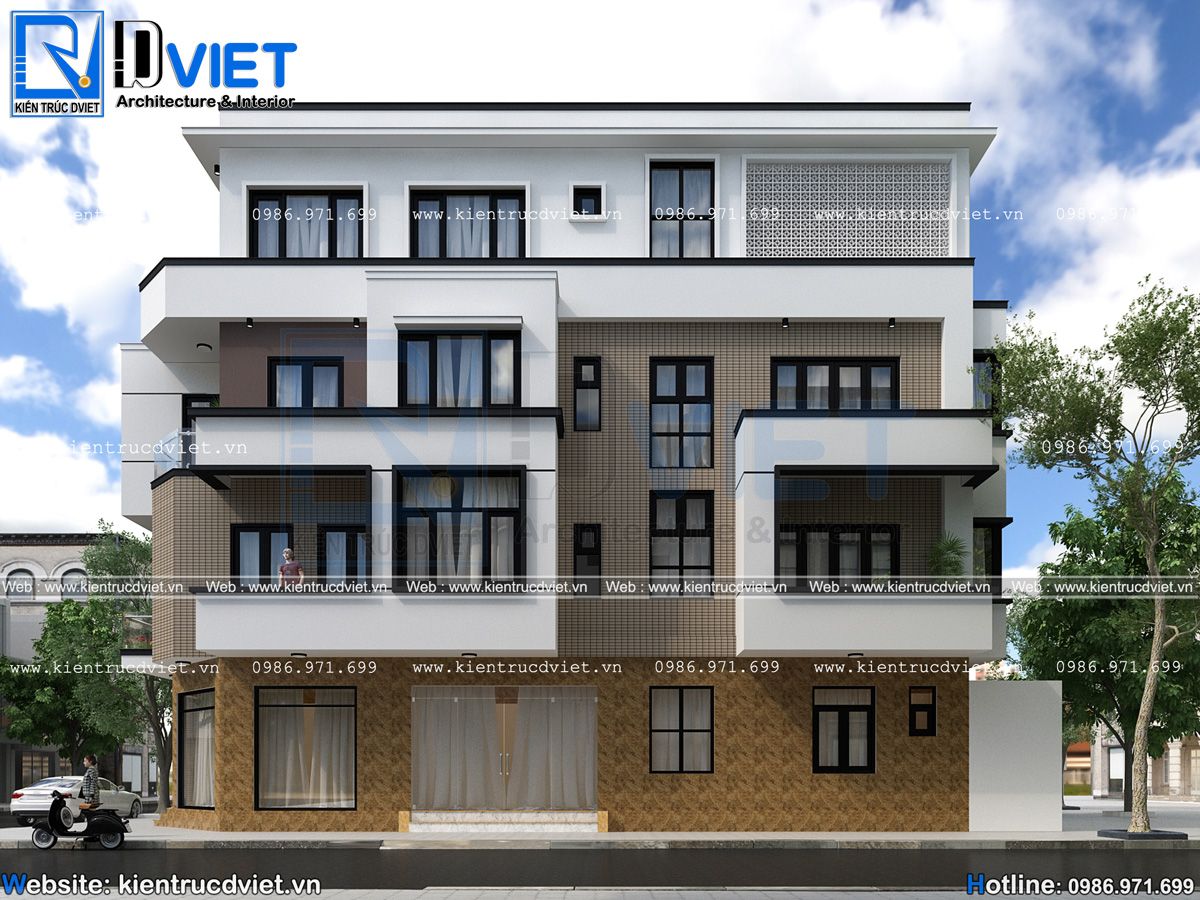 thiết kế nhà ống hiện đại 4 tầng 2 mặt tiền 5x18m kết hợp kinh doanh tại Bắc Ninh (3)