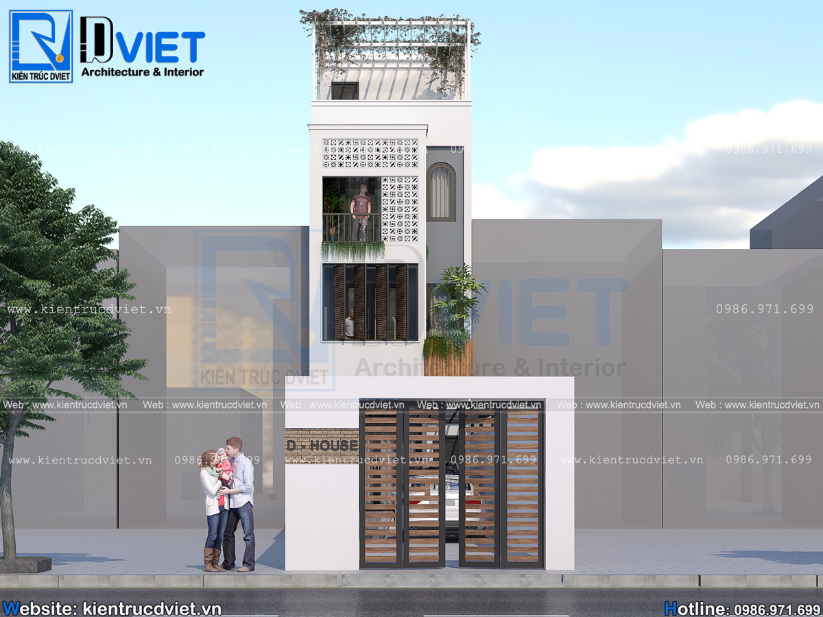 thiết kế nhà ống (nhà phố) 3 tầng 1 tum hiện đại mặt tiền 4,2x13m tại Hồ Chí Minh (2)