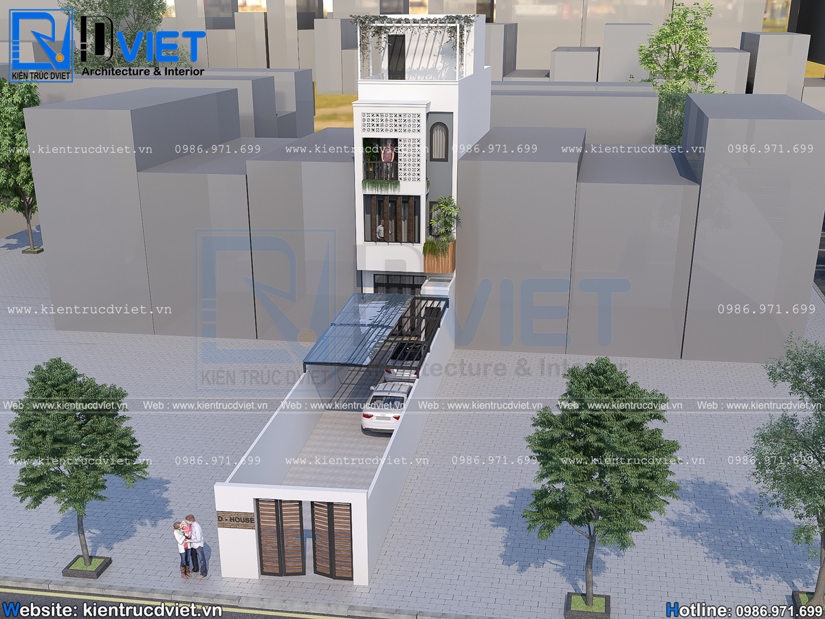 thiết kế nhà ống (nhà phố) 3 tầng 1 tum hiện đại mặt tiền 4,2x13m tại Hồ Chí Minh (3)
