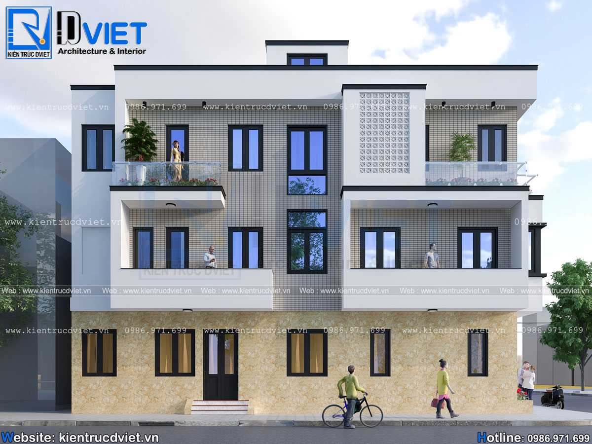 thiết kế nhà ống (nhà phố) 3 tầng 2 mặt tiền 4x15m hiện đại tại Đồ Sơn - Hải Phòng (4)