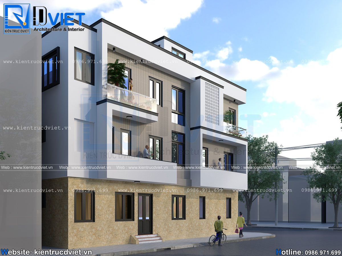 thiết kế nhà ống (nhà phố) 3 tầng 2 mặt tiền 4x15m hiện đại tại Đồ Sơn - Hải Phòng (5)