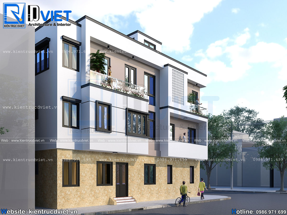 thiết kế nhà ống (nhà phố) 3 tầng 2 mặt tiền 4x15m hiện đại tại Đồ Sơn - Hải Phòng (9)