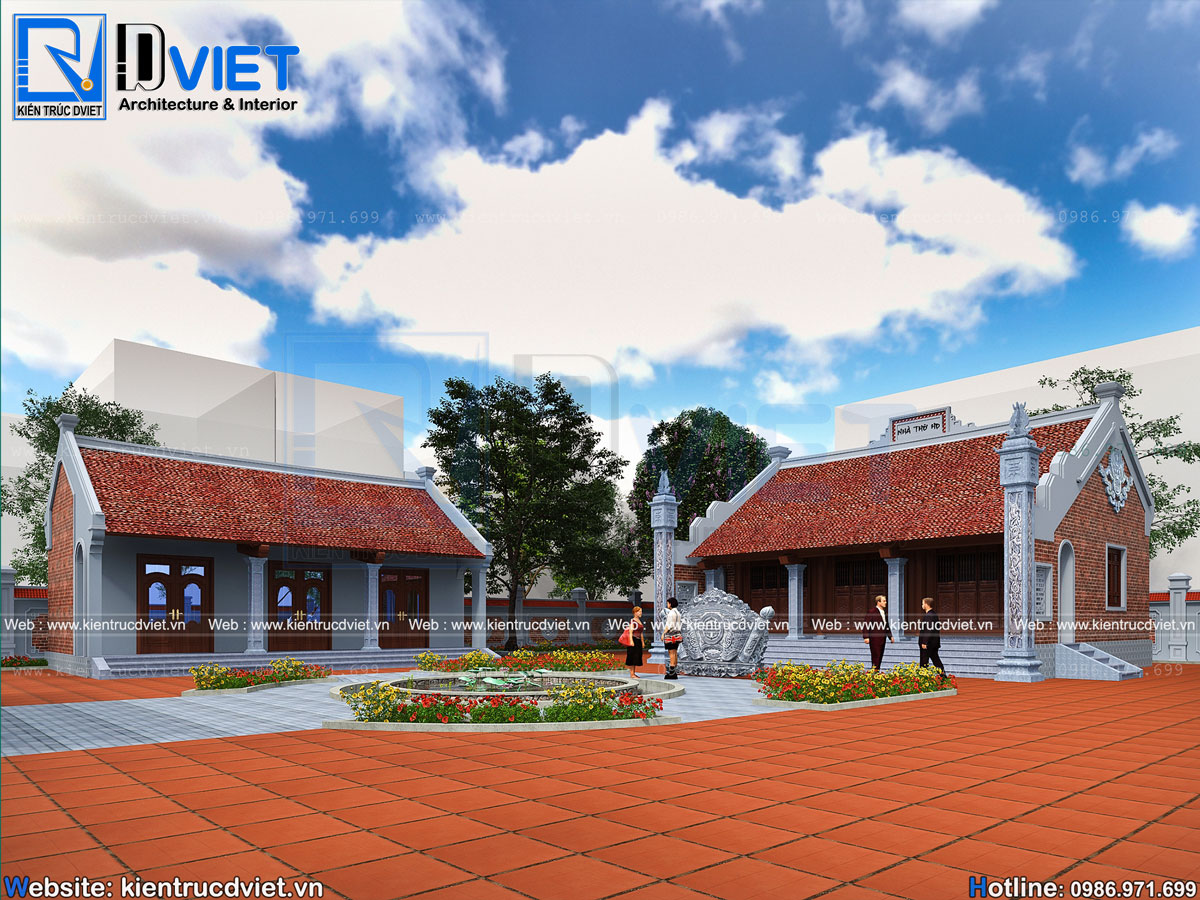 mẫu thiết nhà thờ họ 3 gian 2 mái đẹp nhất Hải Dương (2)