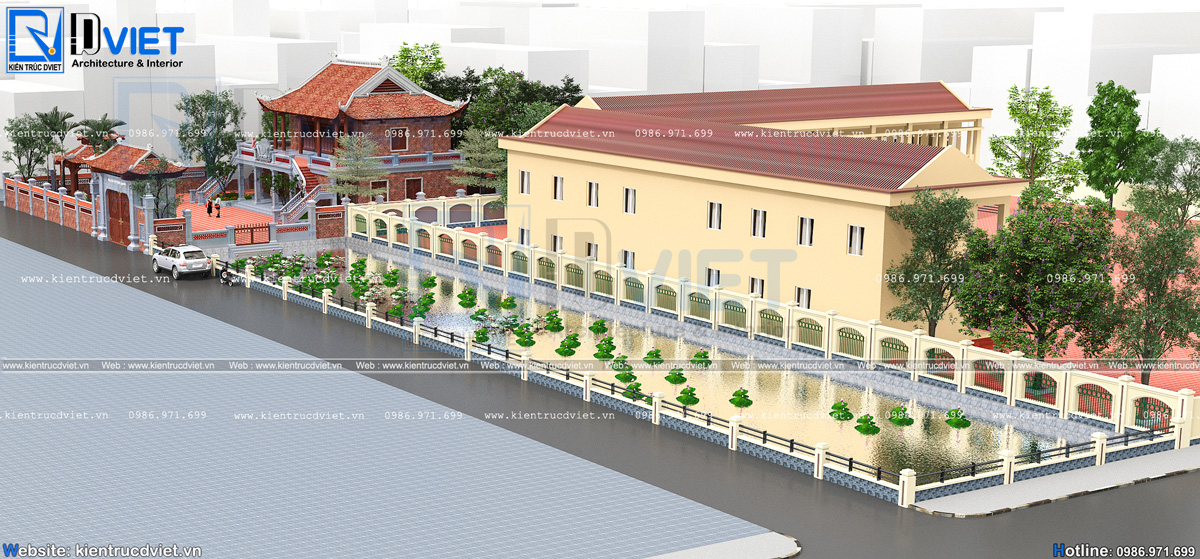  Những mẫu kiệt tác thiết kế nhà thờ họ (từ đường) 3 gian 2 tầng đẹp ấn tượng nhất hiện nay (14)