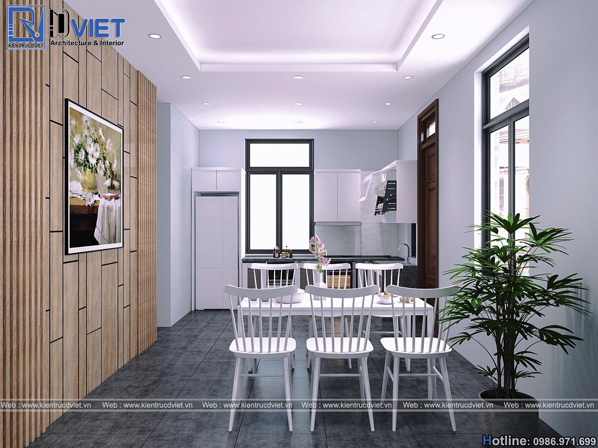 Thiet ke noi that hien dai bep an 25m2 biet thu 3 tang tai Nghe An (3)