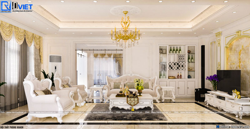 Thiết kế cải tạo nội thất biệt thự phong cách tân cổ điển đẳng cấp tại Hải Phòng