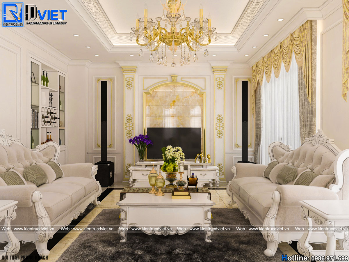 thiết kế cải tạo nội thất biệt thự phong cách tân cổ điển đẳng cấp tại Hải Phòng(2)