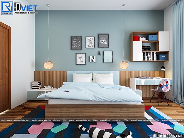 Thiết kế nội thất biệt thự hiện đại 2 tầng 8x12m tại Vĩnh Phúc