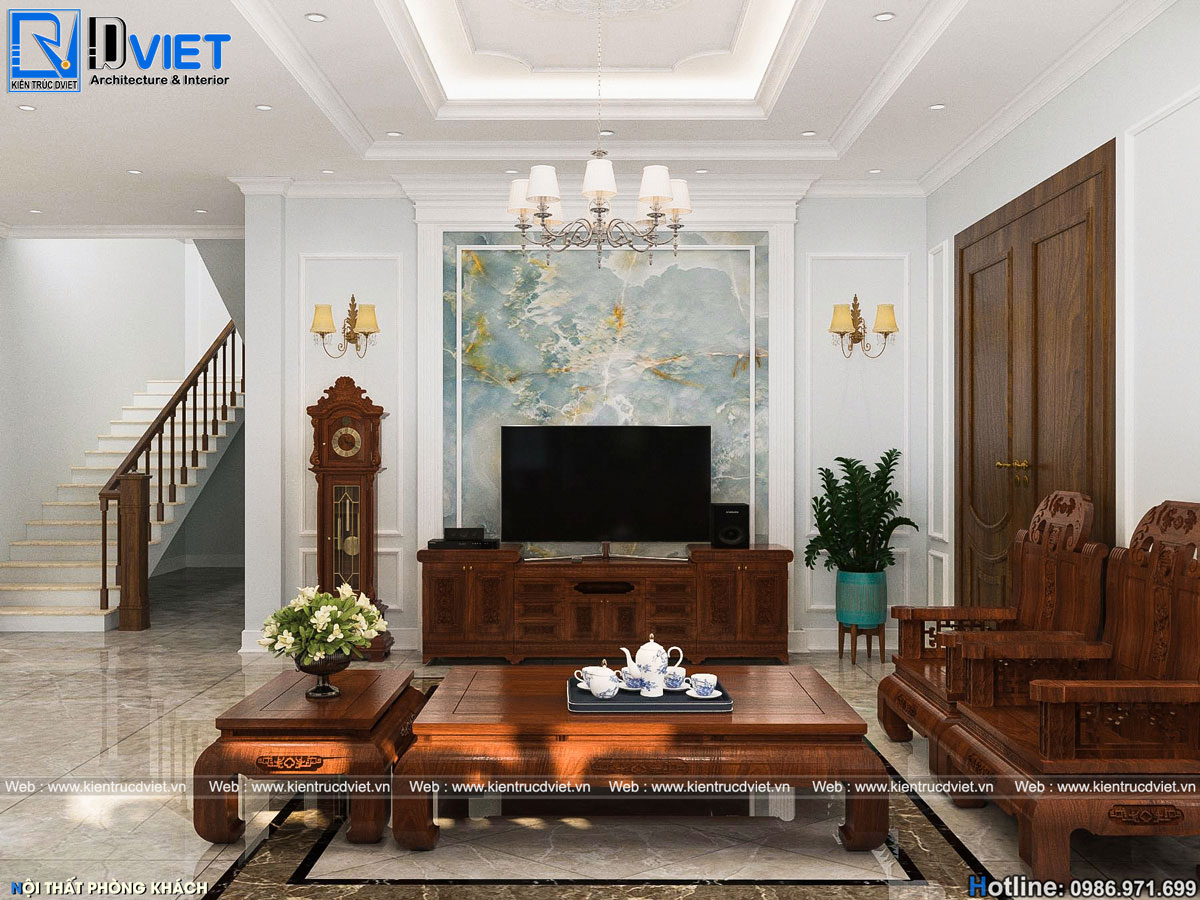 thiết kế và thi công nội thất biệt thự tân cổ điển tại Vĩnh Phúc (1)