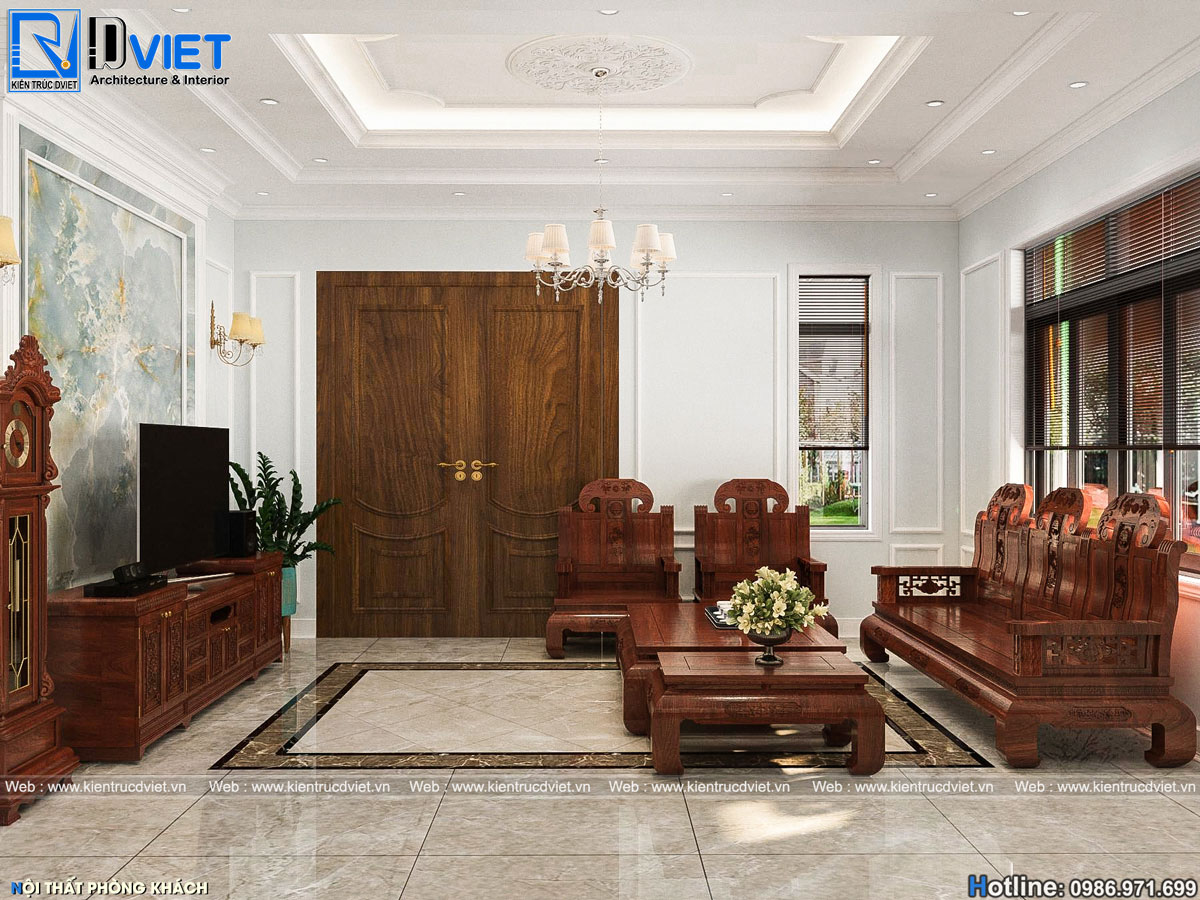 thiết kế và thi công nội thất biệt thự tân cổ điển tại Vĩnh Phúc (2)