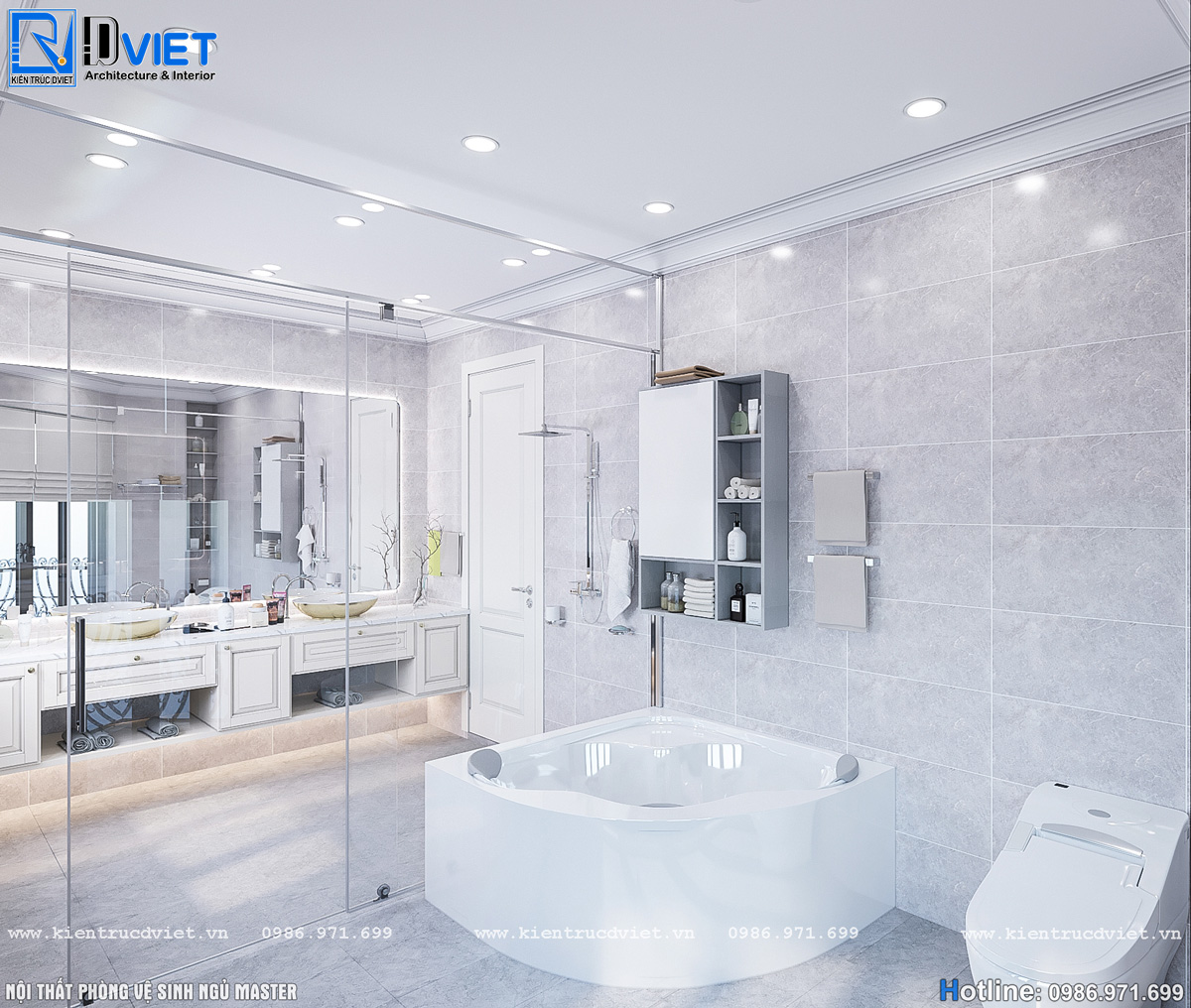 thiết kế nội thất tân cổ điển biệt thự 2 tầng 1 tum 15x15m tại Ninh Bình (25)