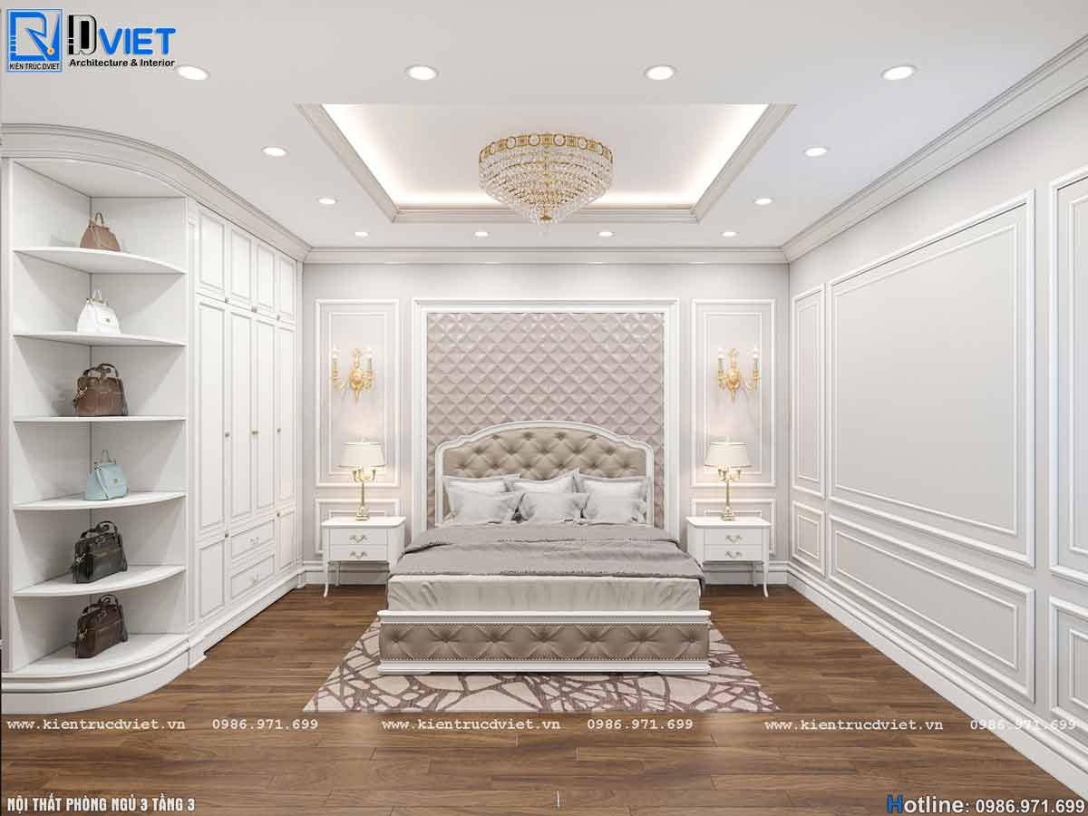 thiết kế nội thất biệt thự tân cổ điển 4 tầng tại Hà Nội (10)