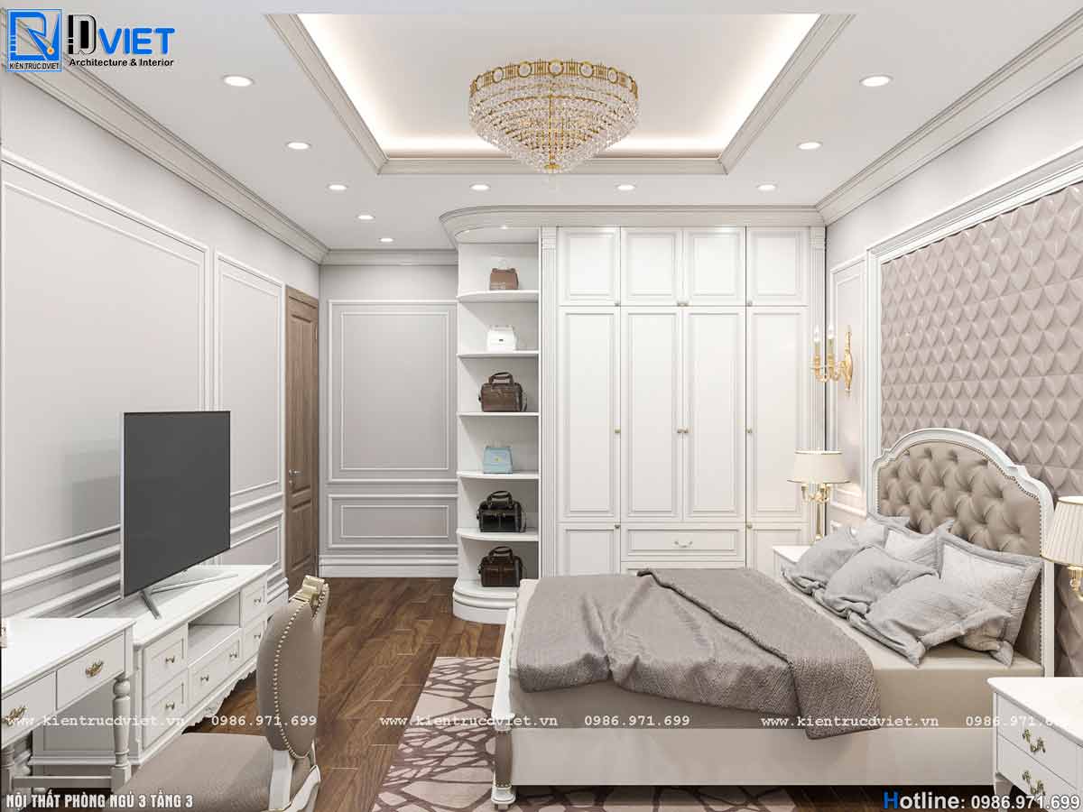 thiết kế nội thất biệt thự tân cổ điển 4 tầng tại Hà Nội (11)