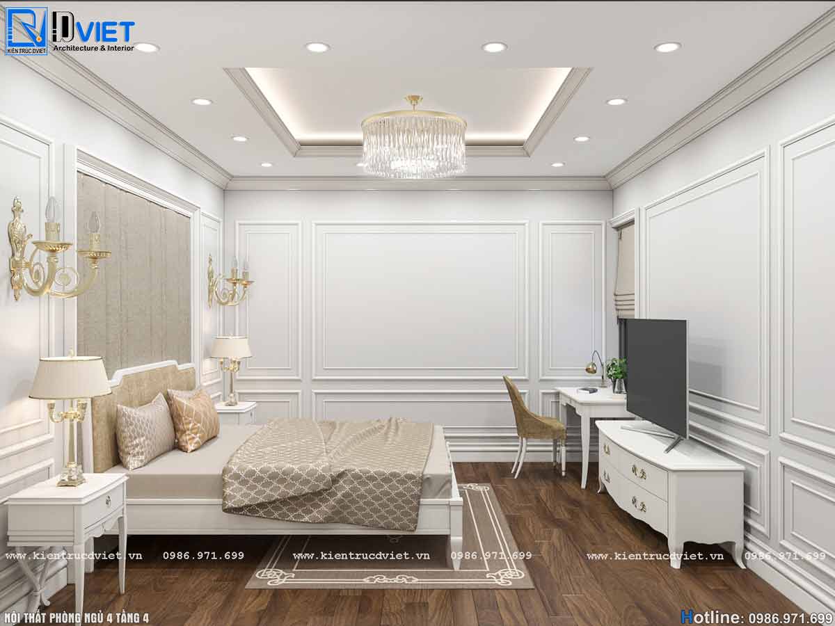 thiết kế nội thất biệt thự tân cổ điển 4 tầng tại Hà Nội (13)