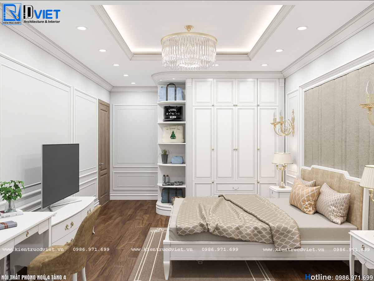 thiết kế nội thất biệt thự tân cổ điển 4 tầng tại Hà Nội (14)