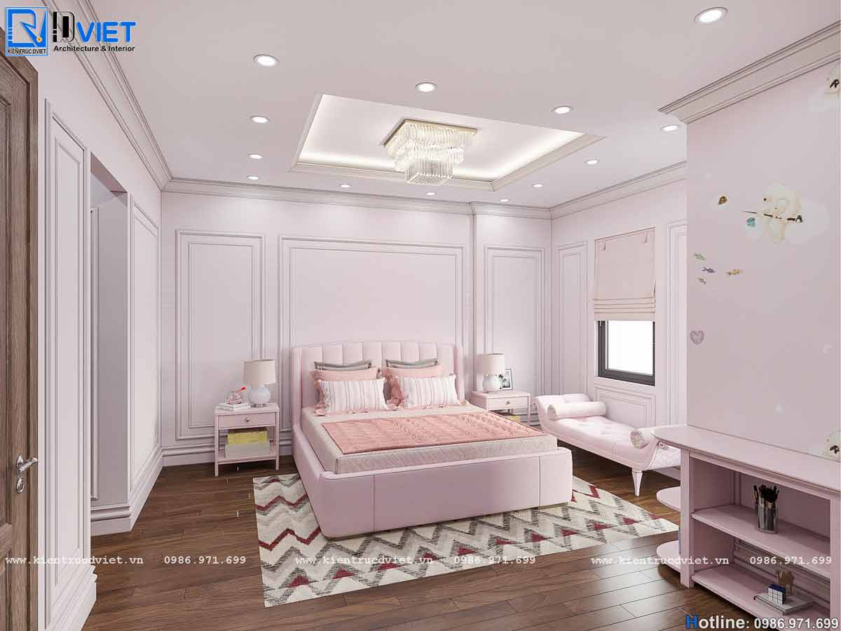 thiết kế nội thất biệt thự tân cổ điển 4 tầng tại Hà Nội (17)