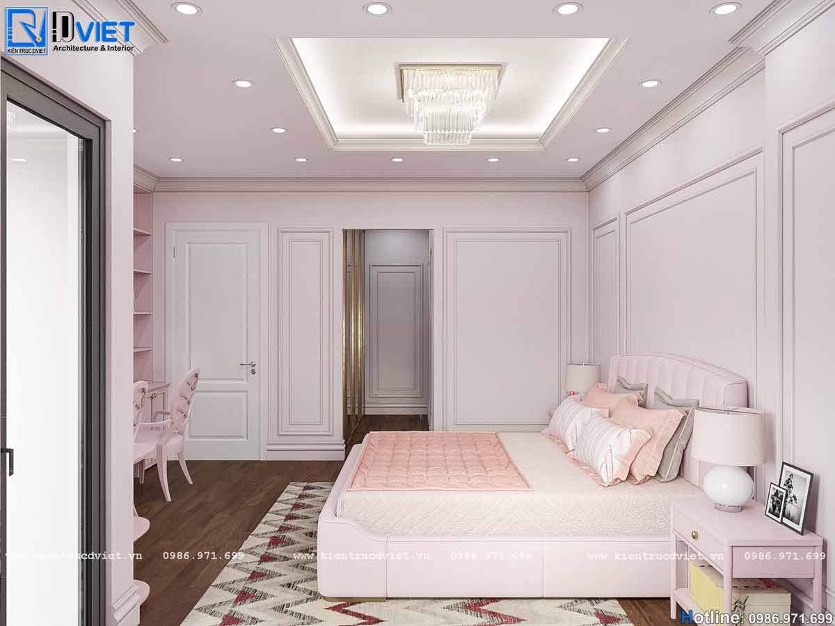 thiết kế nội thất biệt thự tân cổ điển 4 tầng tại Hà Nội (19)