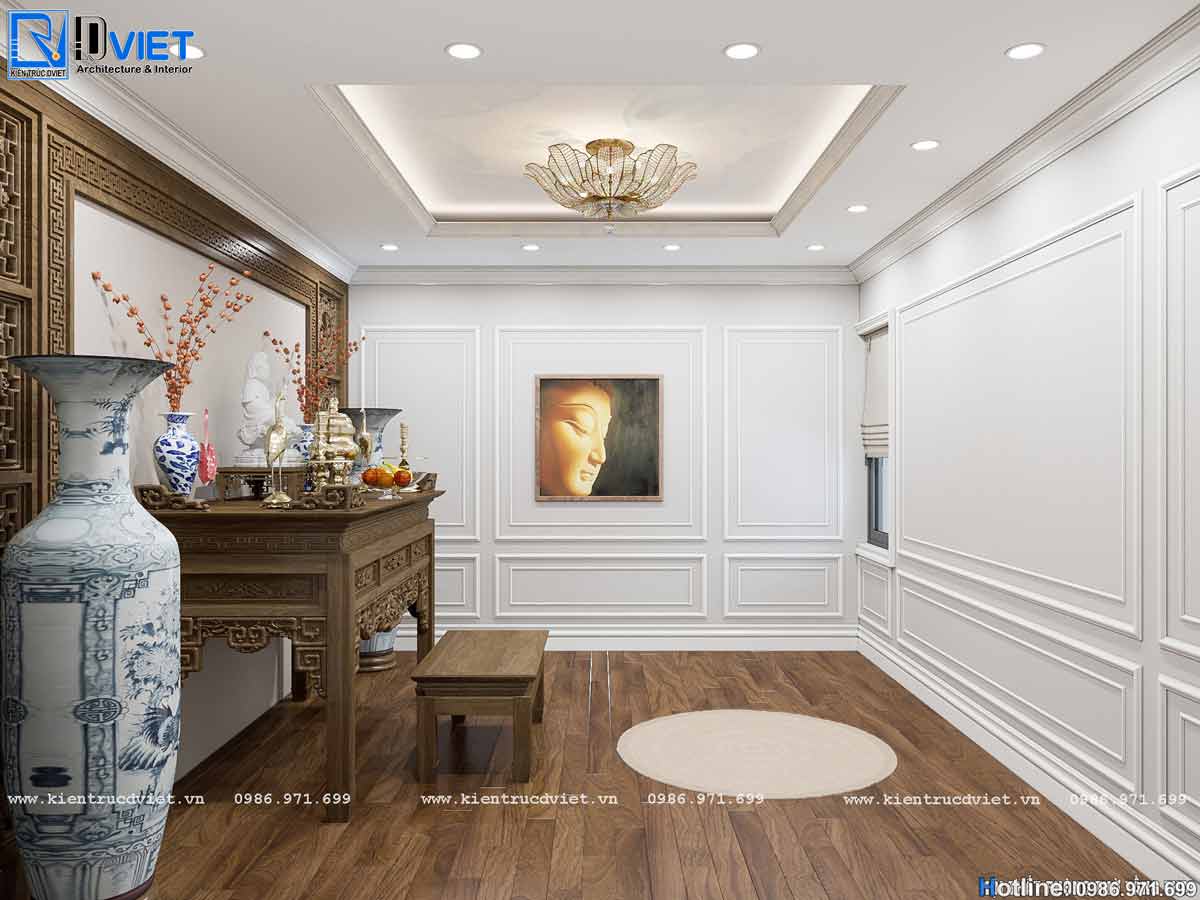 thiết kế nội thất biệt thự tân cổ điển 4 tầng tại Hà Nội (23)