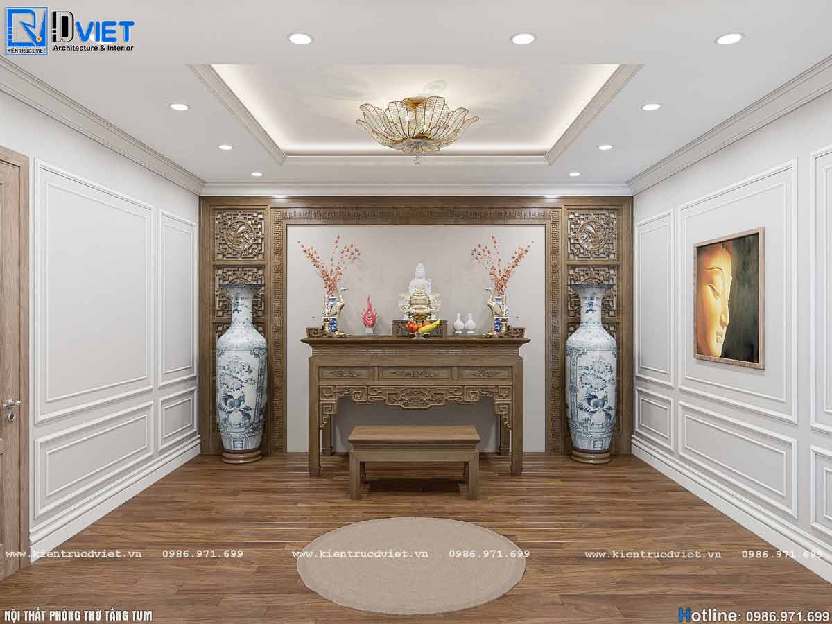 thiết kế nội thất biệt thự tân cổ điển 4 tầng tại Hà Nội (24)