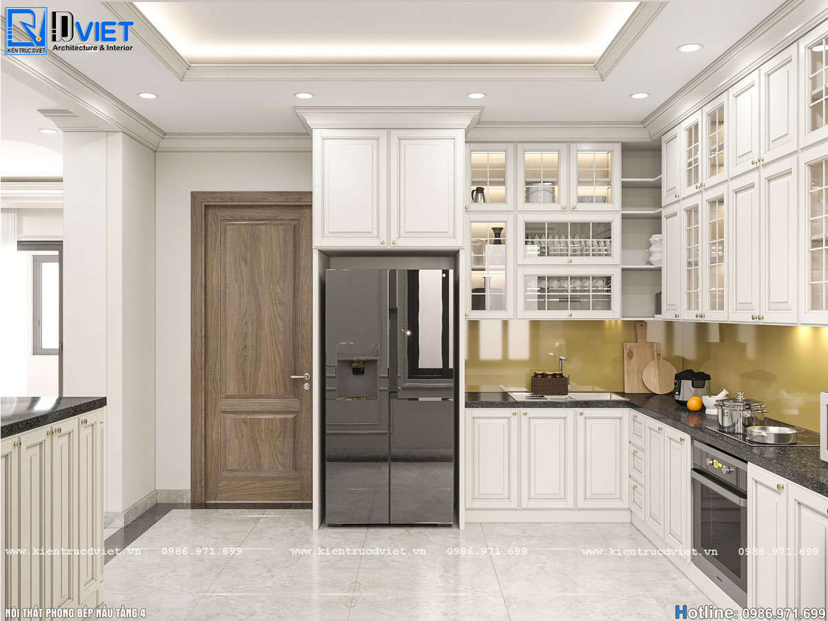 thiết kế nội thất biệt thự tân cổ điển 4 tầng tại Hà Nội (6)