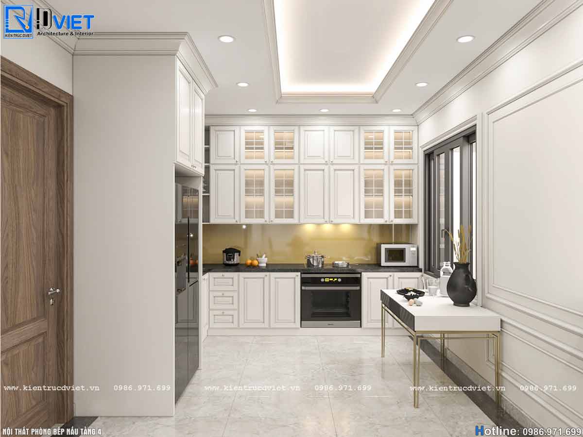 thiết kế nội thất biệt thự tân cổ điển 4 tầng tại Hà Nội (7)