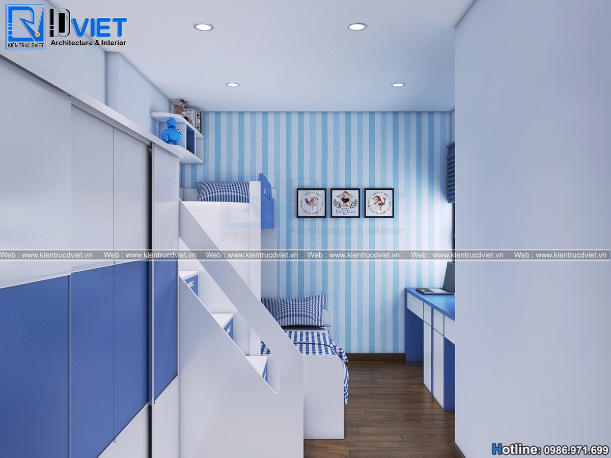 thiet ke noi that can ho chung cu 2 phong ngu hien dai 60m2 dep tai Bac Giang (11)