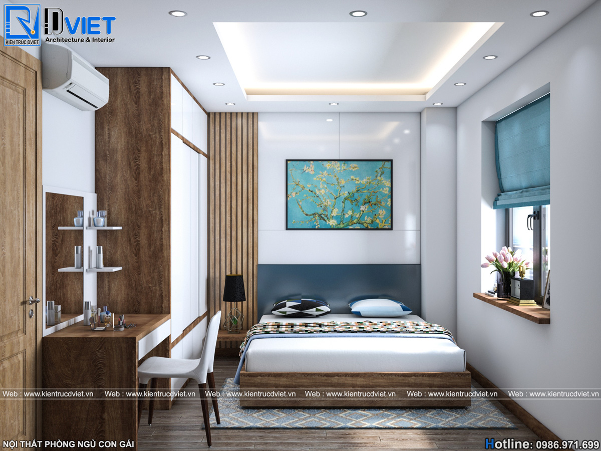 thiết kế nội thất hiện đại căn hộ chung cư 2 phòng ngủ 262 Nguyễn Huy Tưởng (10)