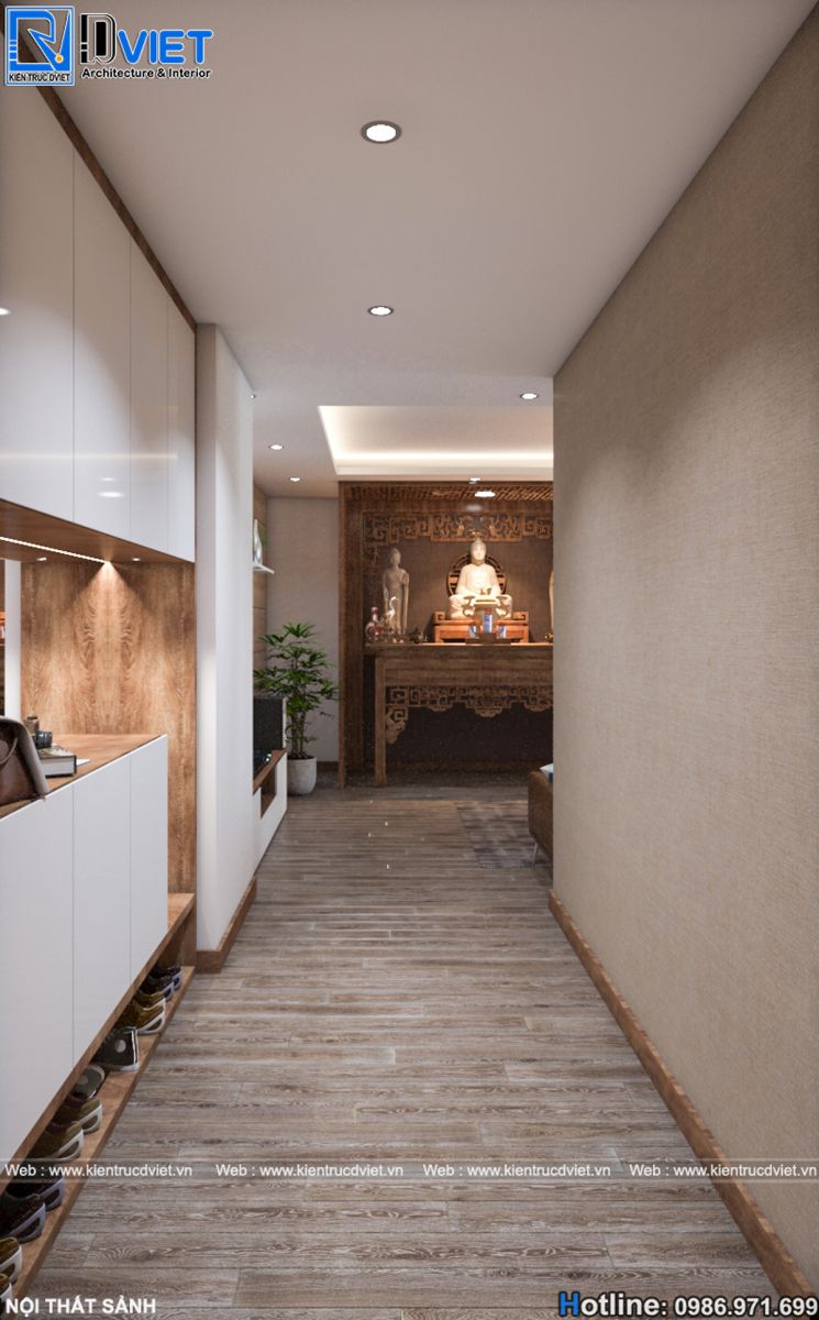 thiết kế nội thất hiện đại căn hộ chung cư 2 phòng ngủ 262 Nguyễn Huy Tưởng (6)