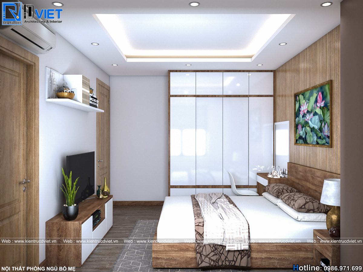 thiết kế nội thất hiện đại căn hộ chung cư 2 phòng ngủ 262 Nguyễn Huy Tưởng (7)