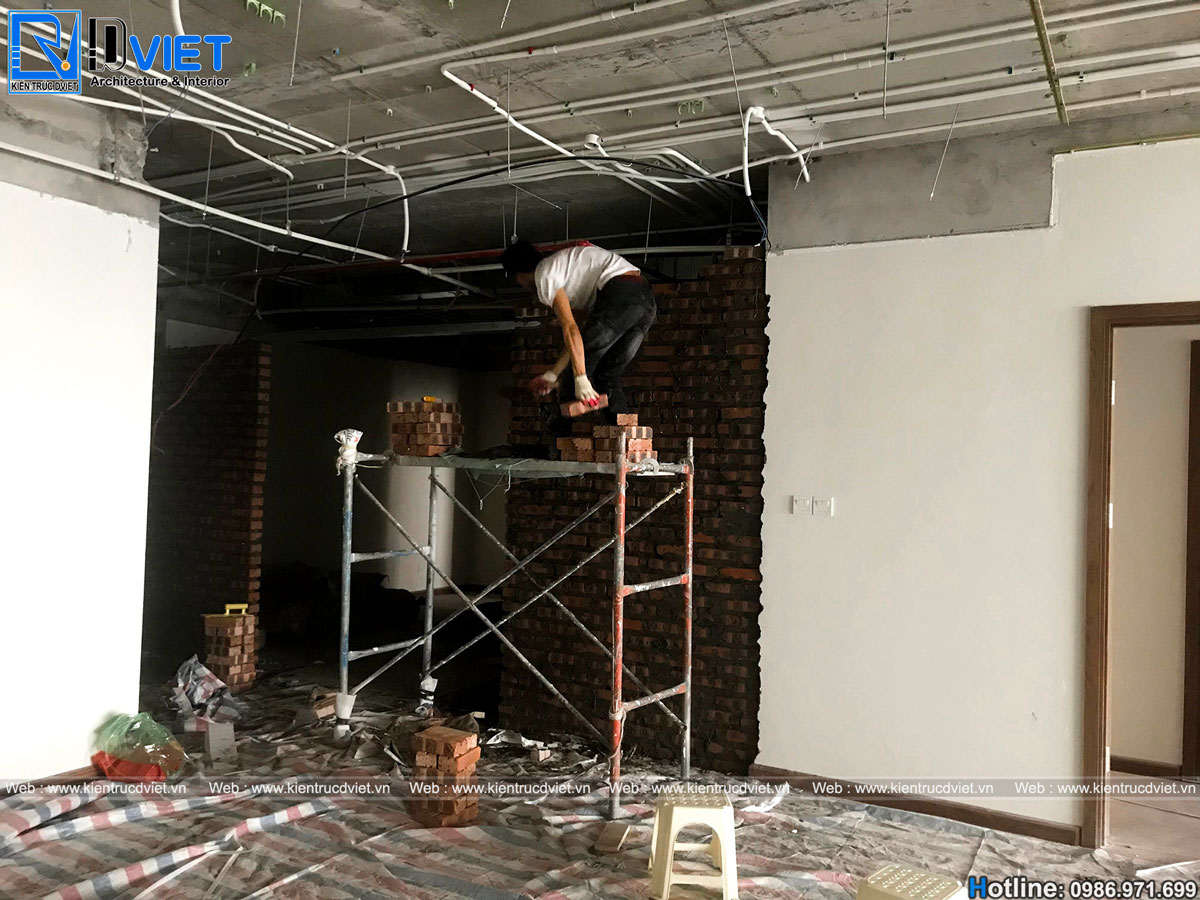 thiết kế thi công nội thất tân cổ điển chung cư 3 phòng ngủ Discovery Cầu Giấy (12)