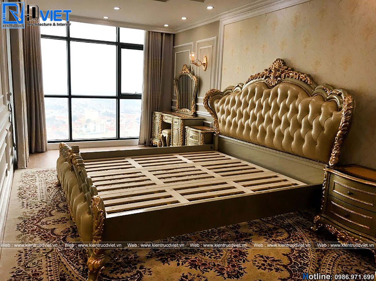 thiết kế thi công nội thất tân cổ điển chung cư 3 phòng ngủ Discovery Cầu Giấy (18)