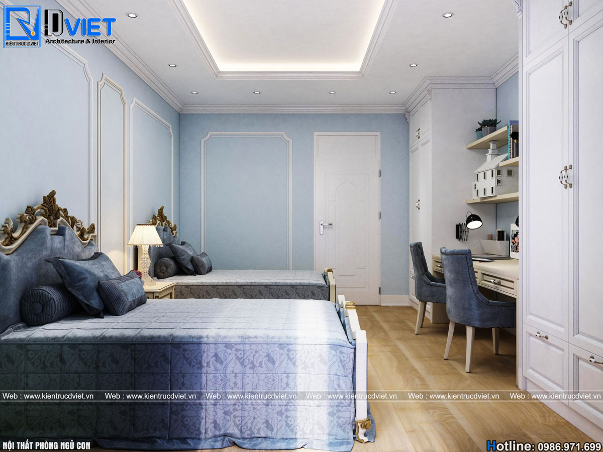 thiết kế và thi công nội thất nhà ống tân cổ điển tại Hà Nội(11)