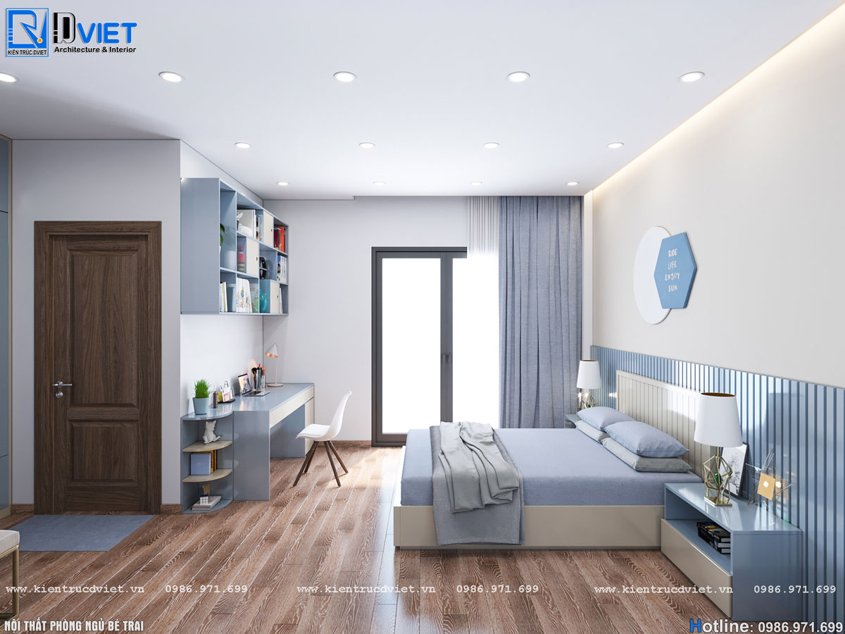 thiết kế thi công nội thất nhà ống hiện đại 3 tầng 6x14m tại Hà Giang (10)