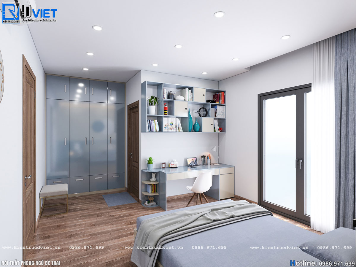 thiết kế thi công nội thất nhà ống hiện đại 3 tầng 6x14m tại Hà Giang (12)