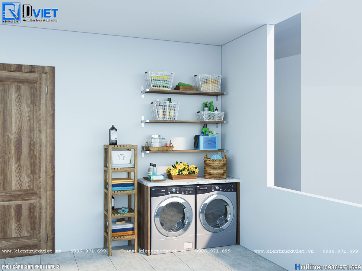 thiết kế thi công nội thất nhà ống hiện đại 3 tầng 6x14m tại Hà Giang (20)