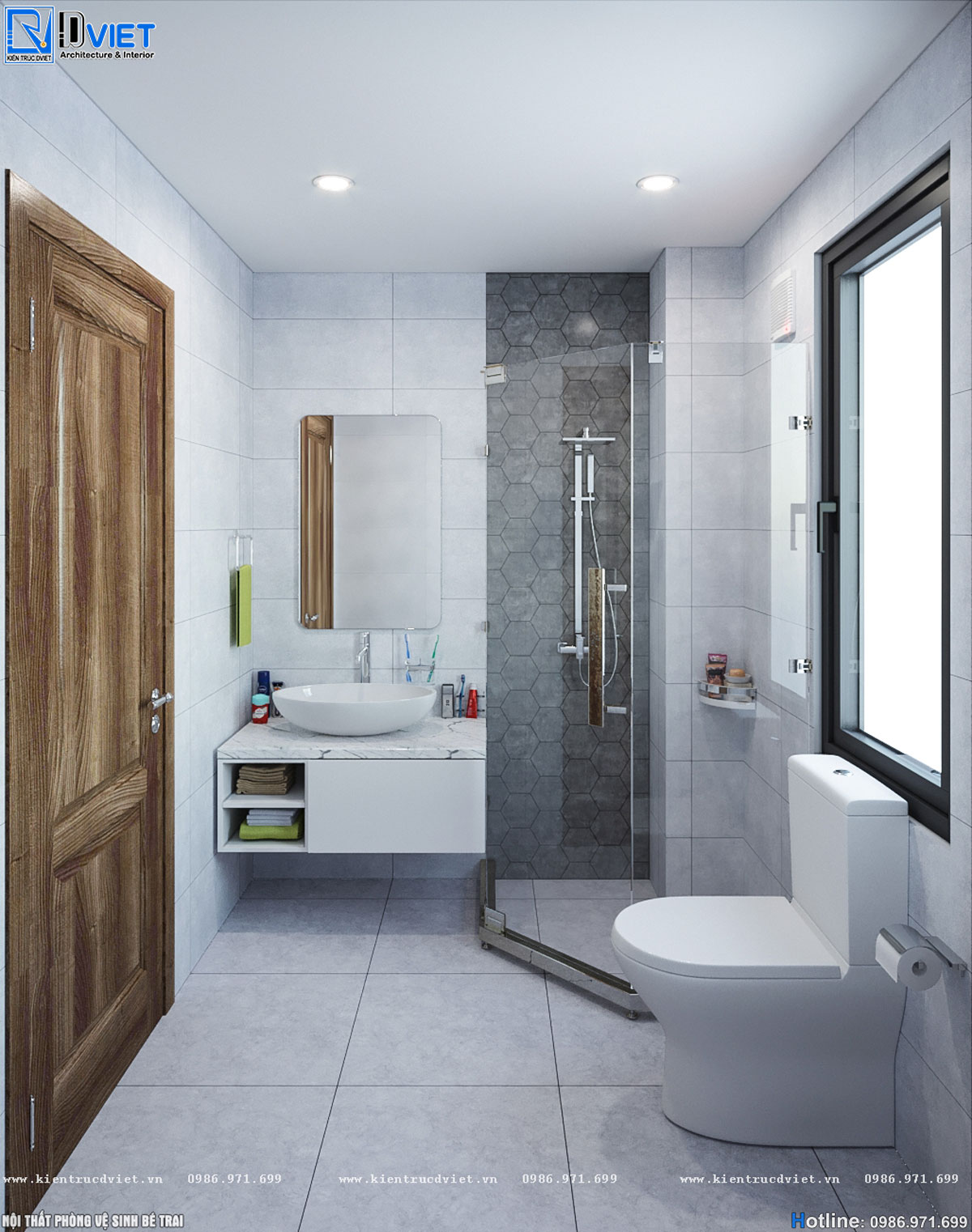 thiết kế thi công nội thất nhà ống hiện đại 3 tầng 6x14m tại Hà Giang (27)