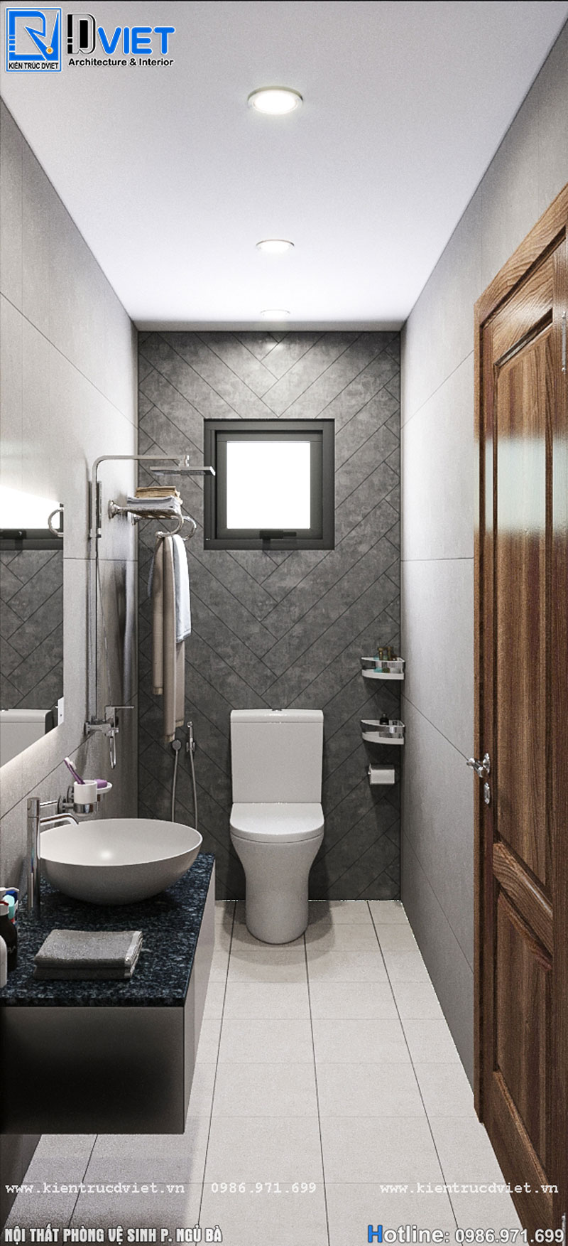 thiết kế thi công nội thất nhà ống hiện đại 3 tầng 6x14m tại Hà Giang (29)