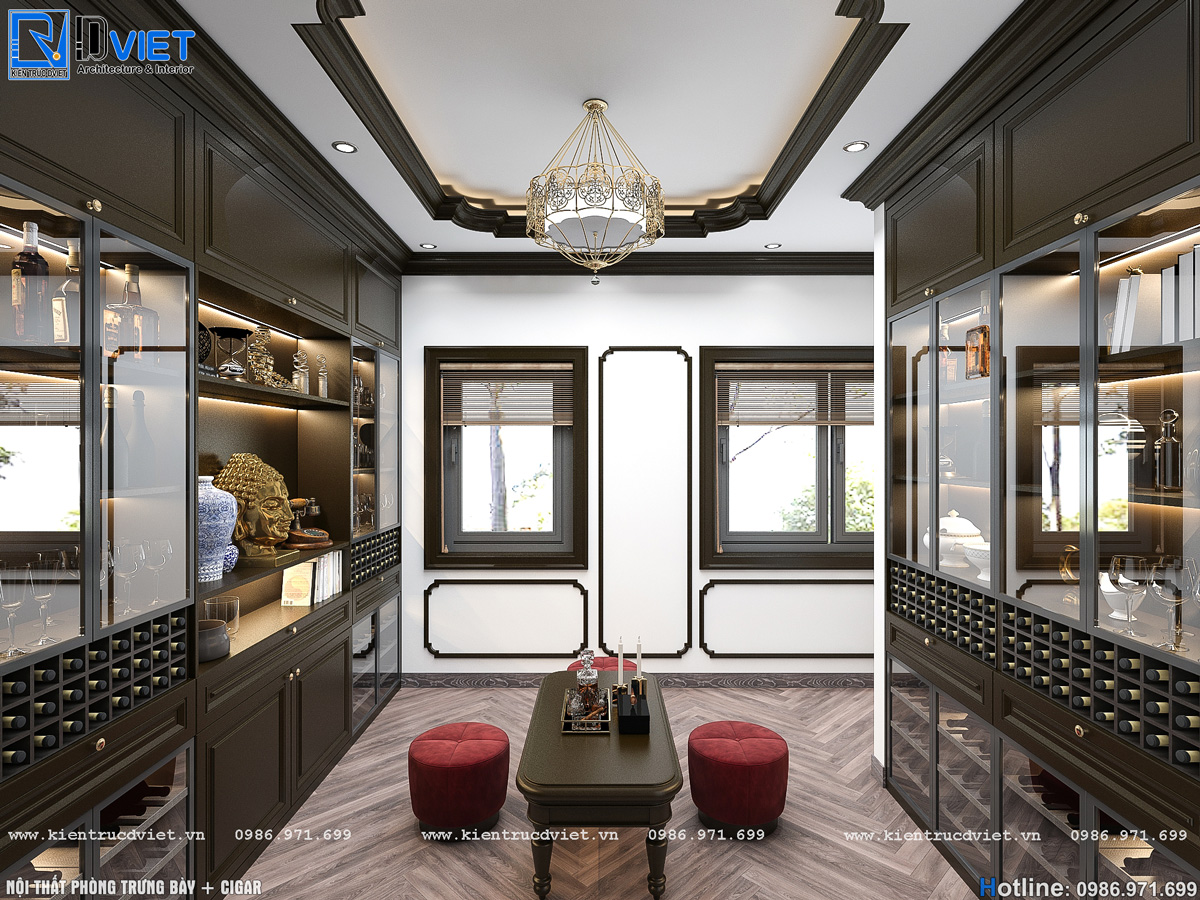 thiết kế nội thất indochine Đông Dương nhà ống 5 tầng Lotus Sài Đồng - Long Biên (11)