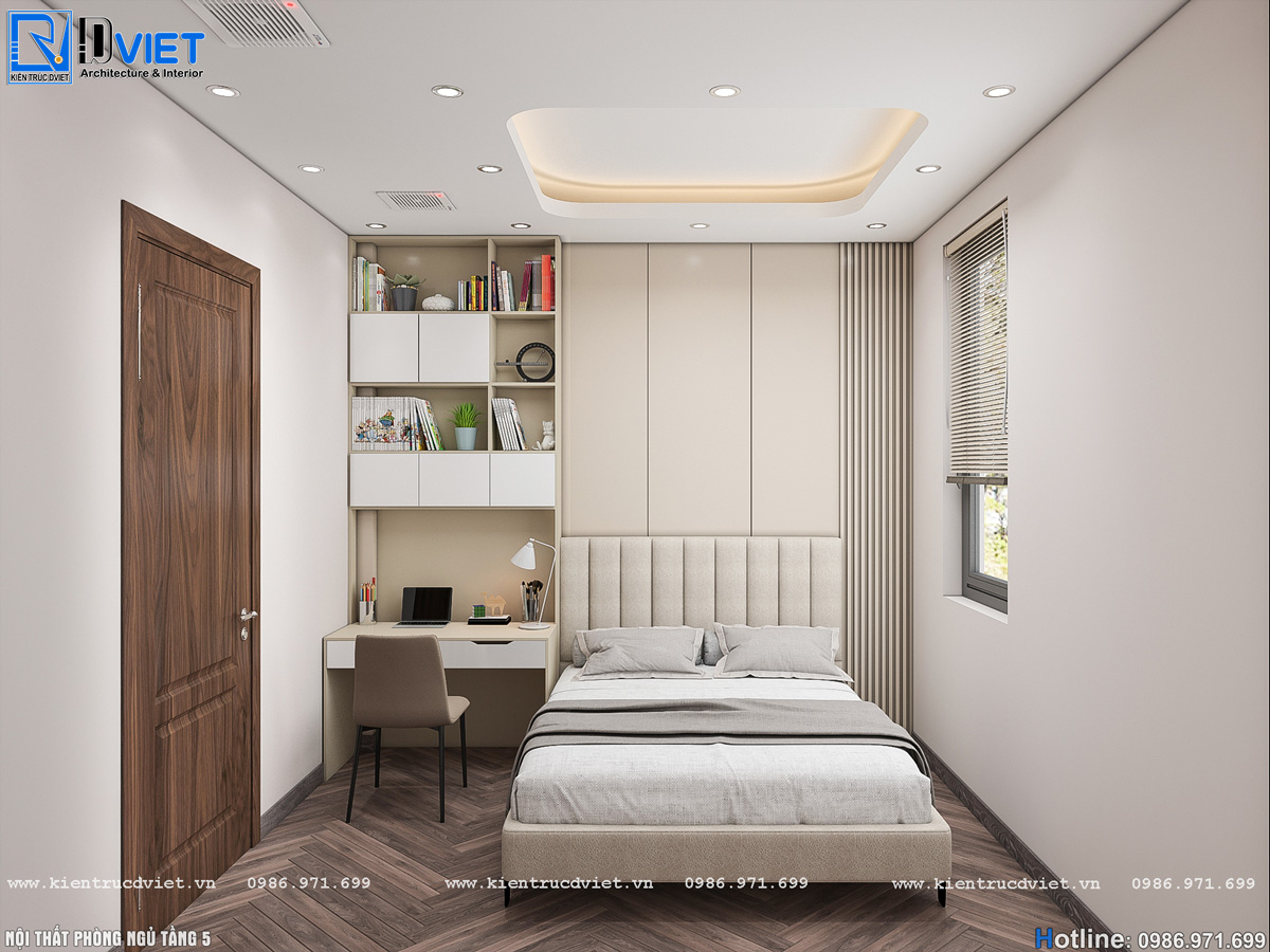 thiết kế nội thất tân cổ điển nhà ống 5 tầng Lotus Sài Đồng - Long Biên (27)