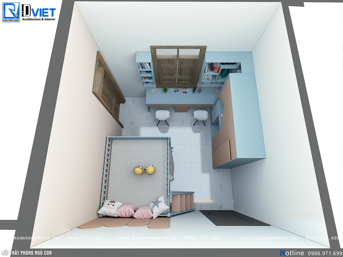 thiết kế thi công nội thất nhà ống hiện đại 5x16m tại Hà Giang (10)