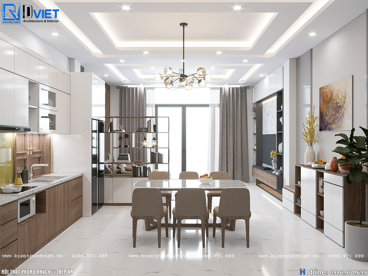 thiết kế thi công nội thất nhà ống hiện đại 5x16m tại Hà Giang (4)