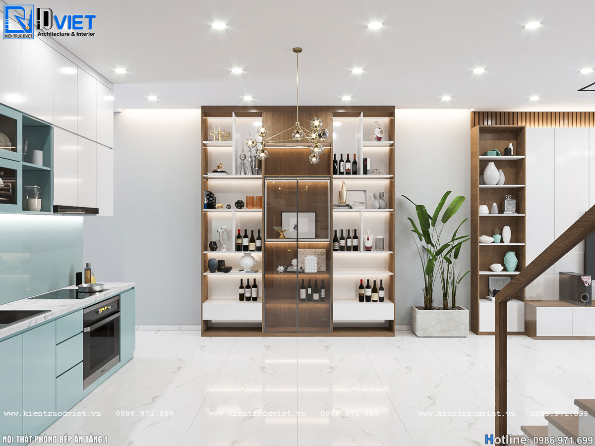 thiết kế thi công nội thất nhà ống hiện đại 3 tầng 6x14m tại Hà Giang (6)